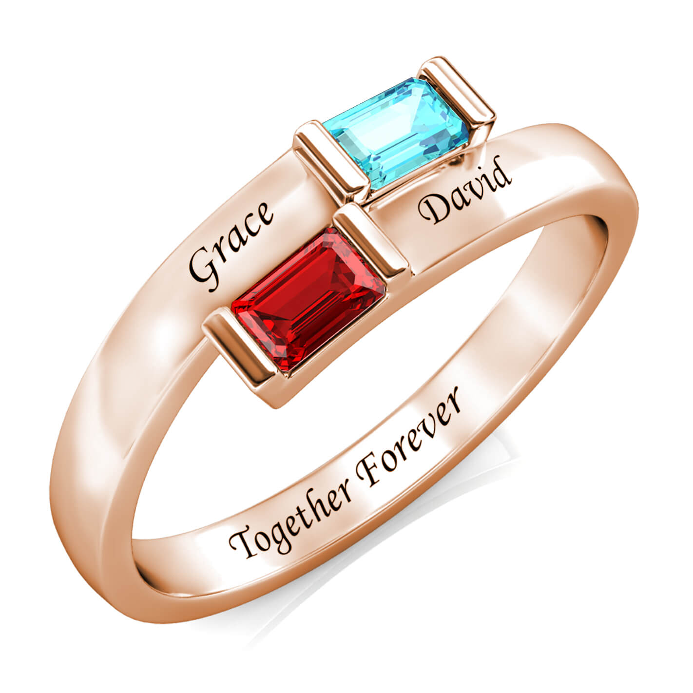 2 Birthstones Ring