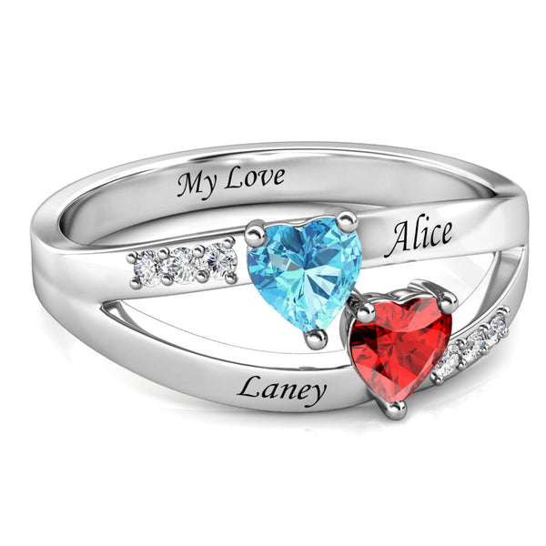 2 Birthstones Ring