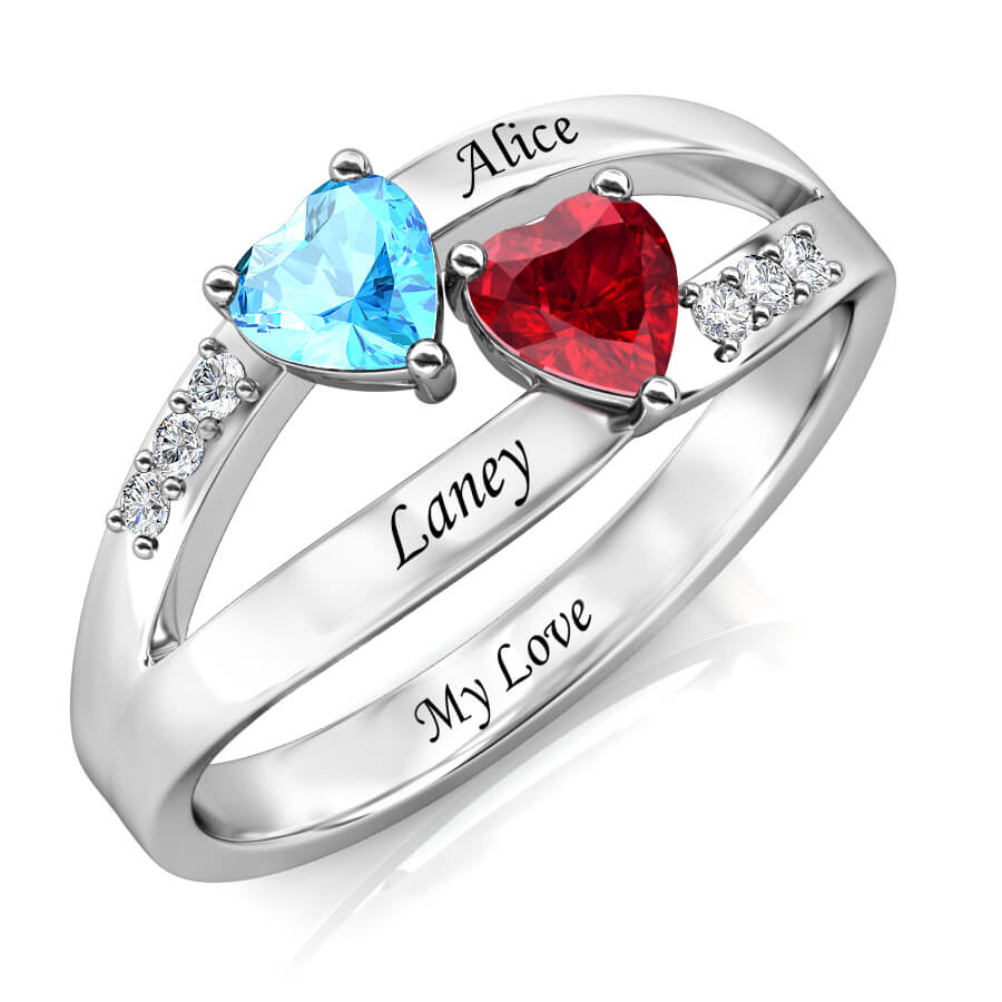 2 Birthstones Ring