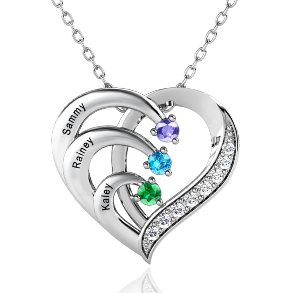 Engraved Heart Photo Pendant Necklace For Ashes Stainless