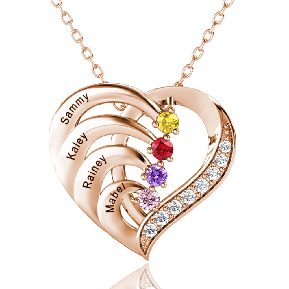 Family Tree Birthstone Necklace Mothers Day Gift for Moms | Personaliz –  Belbren