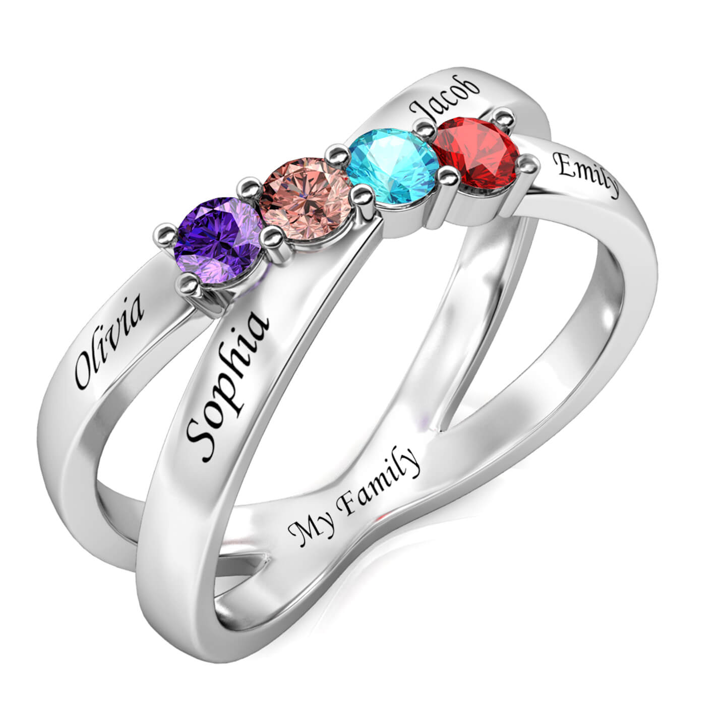 4 Birthstones Ring