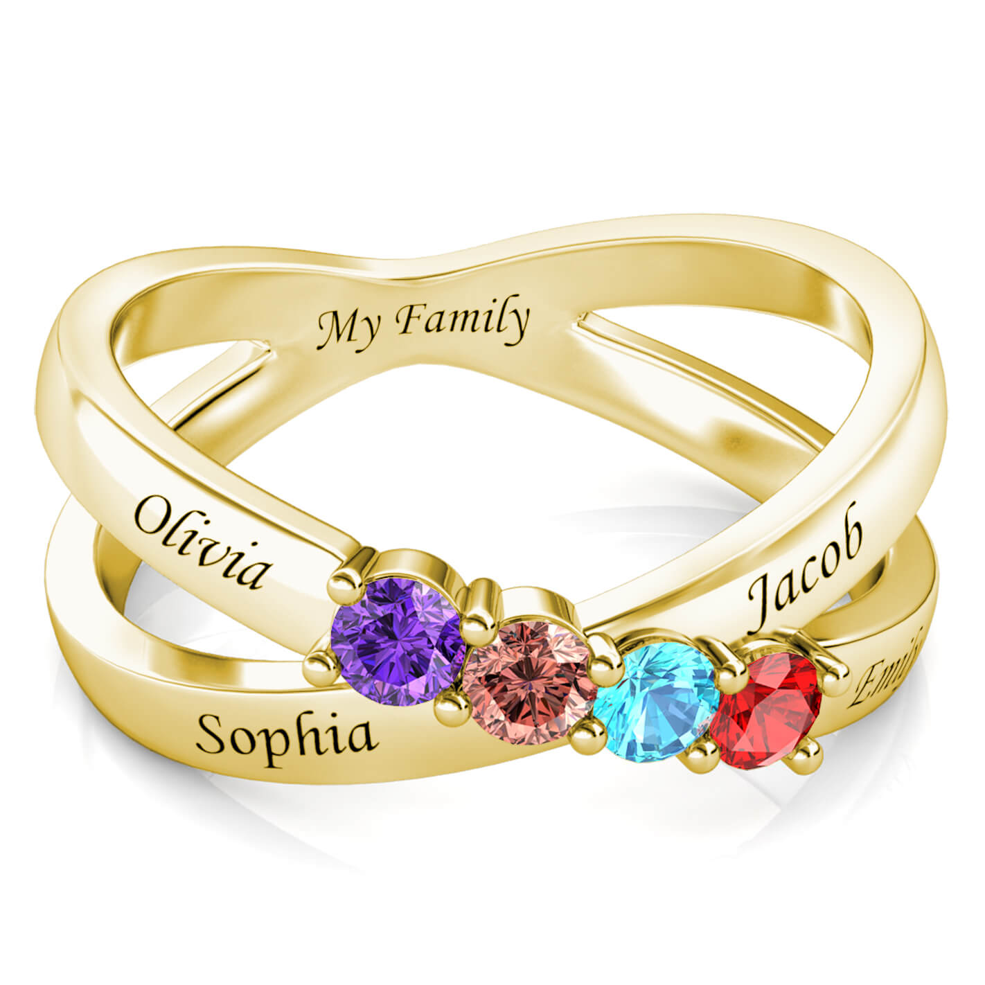 4 Birthstones Ring