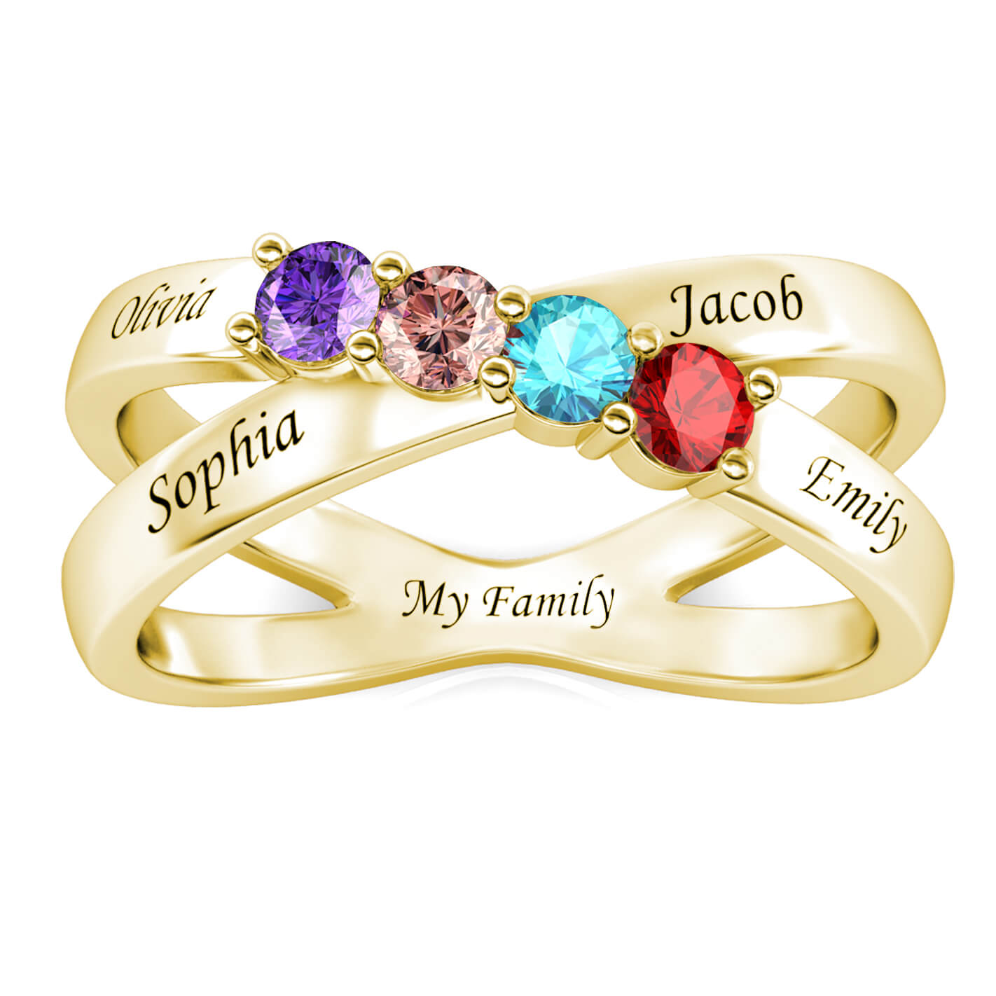 4 Birthstones Ring