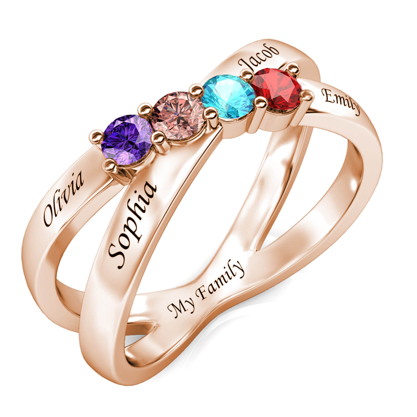 4 Birthstones Ring