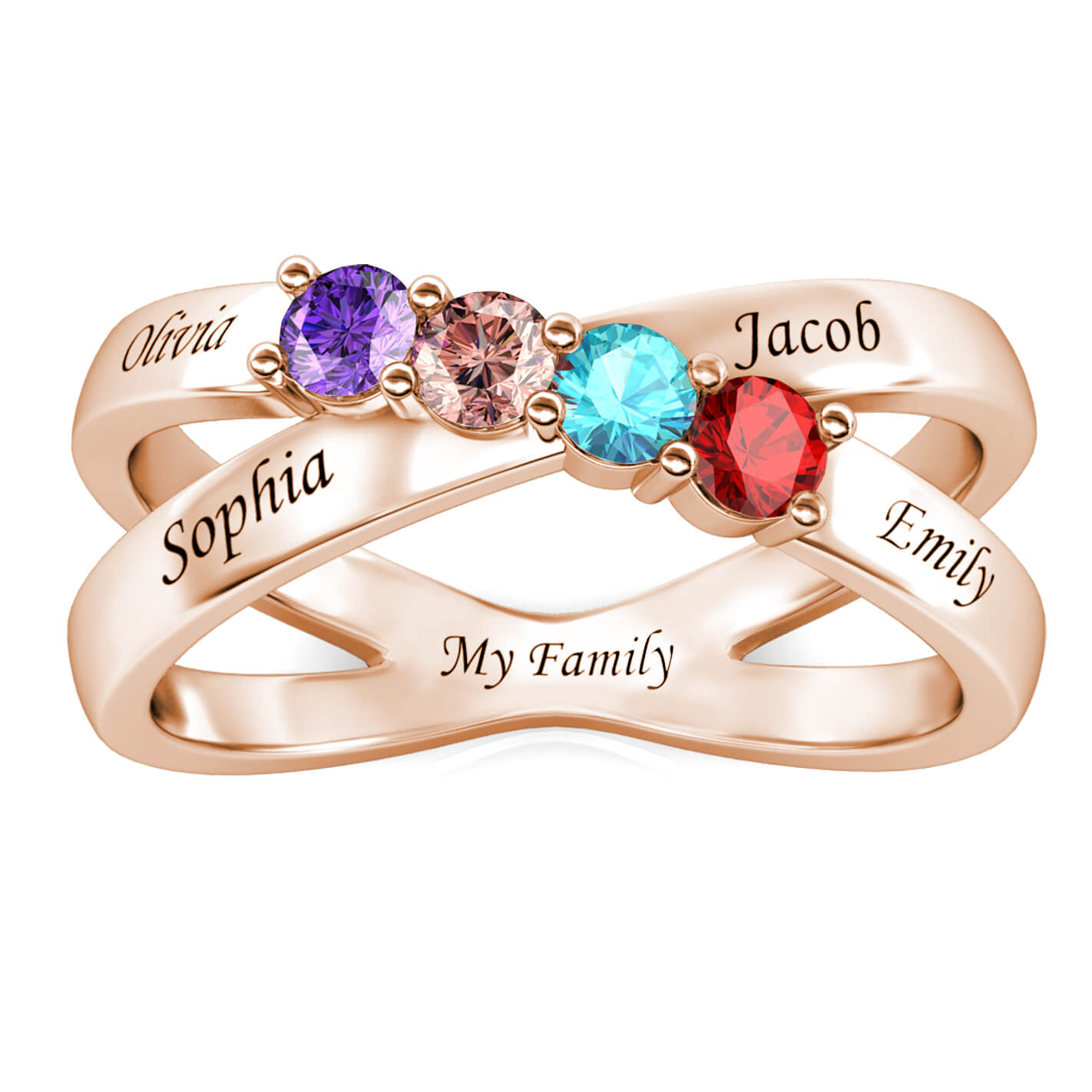 4 Birthstones Ring