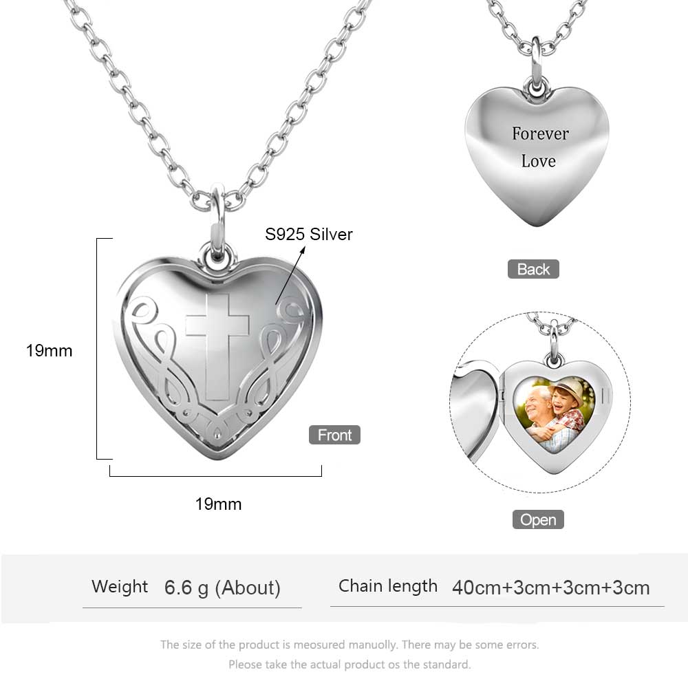 Heart Photo Locket Necklace