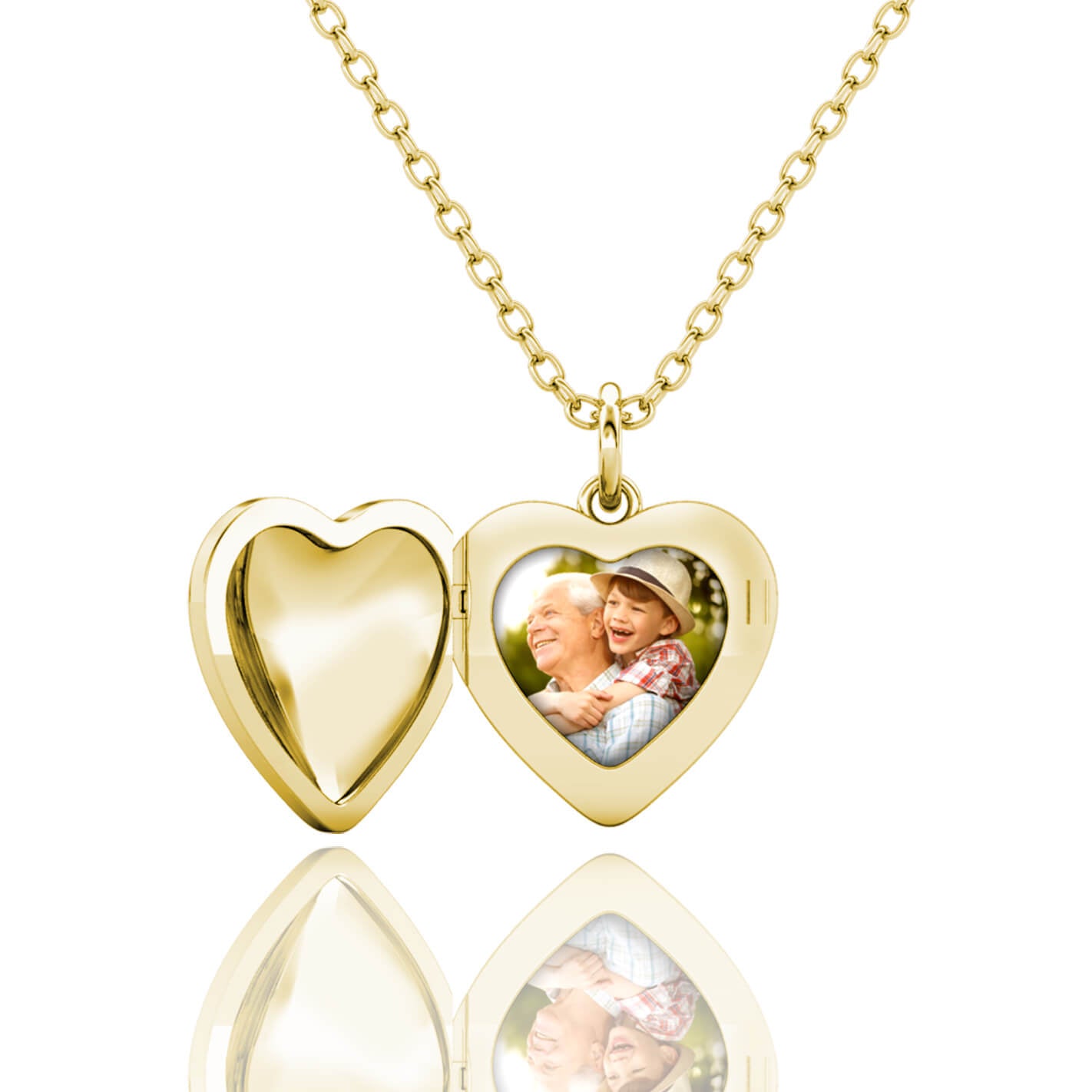 Heart Photo Locket Necklace