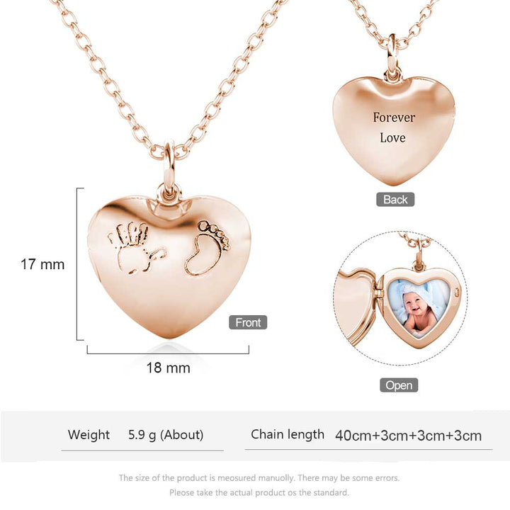 Heart Photo Locket Necklace