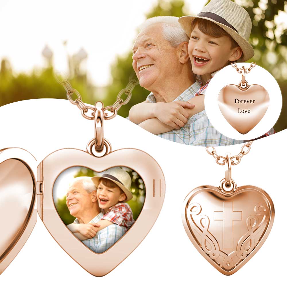 Heart Photo Locket Necklace