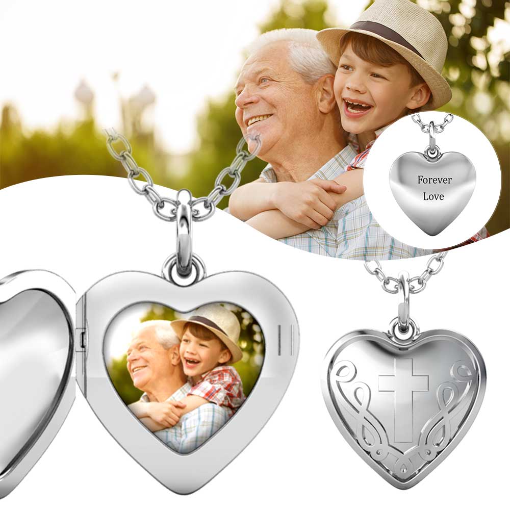 Heart Photo Locket Necklace