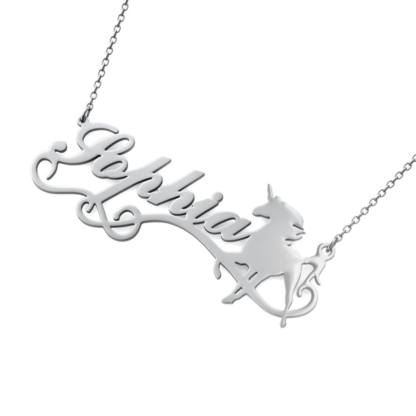 Personalised Unicorn Name Necklace