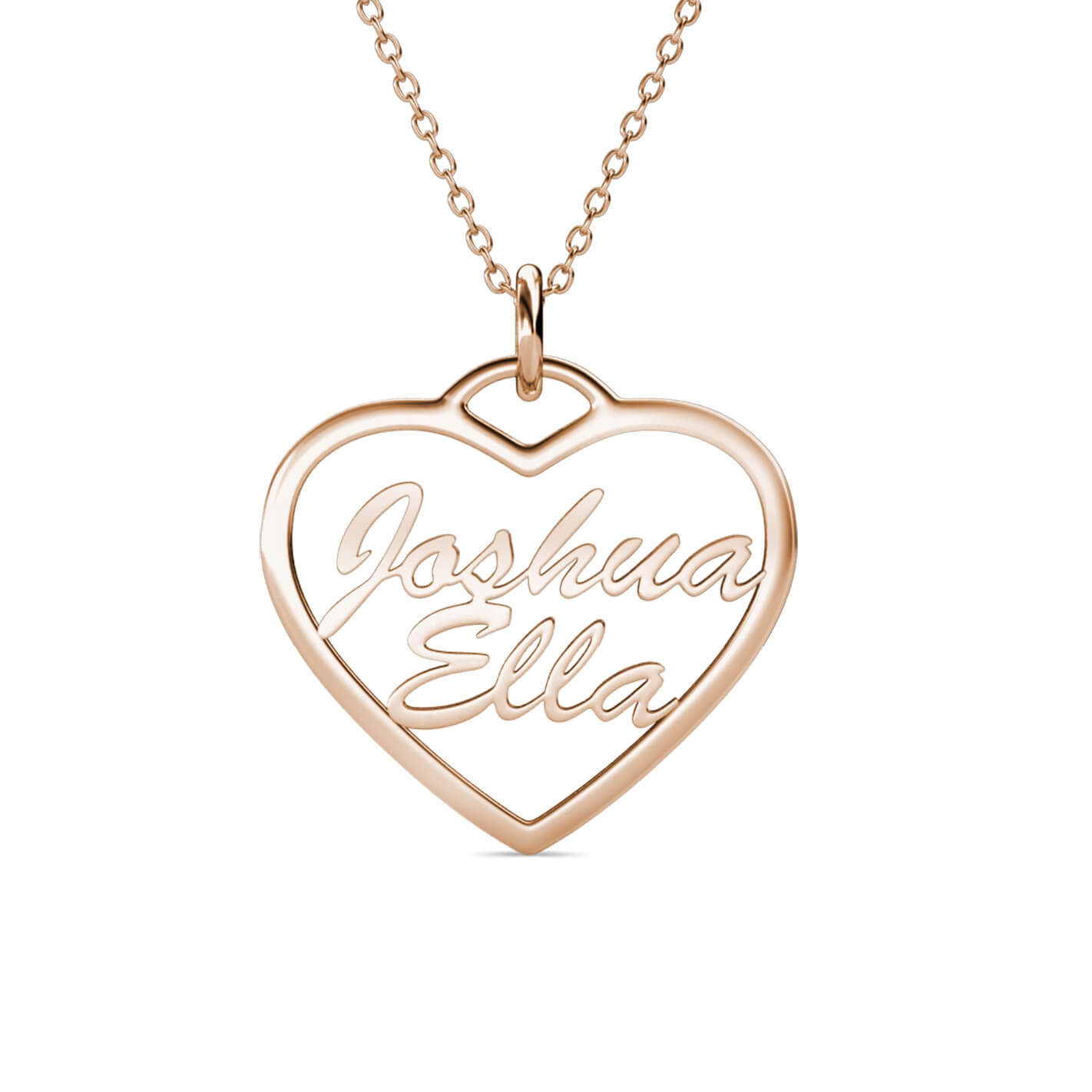 Heart 2 Name Necklace
