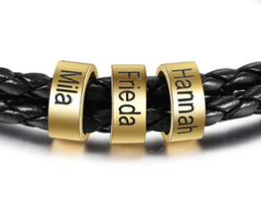 Personalised Men's Bracelet Bead