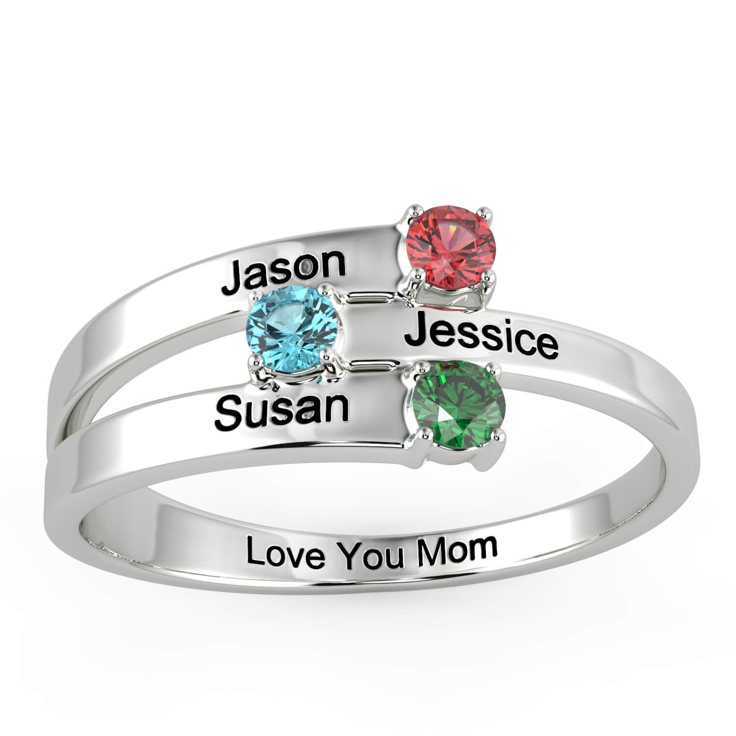 3 Birthstone Ring