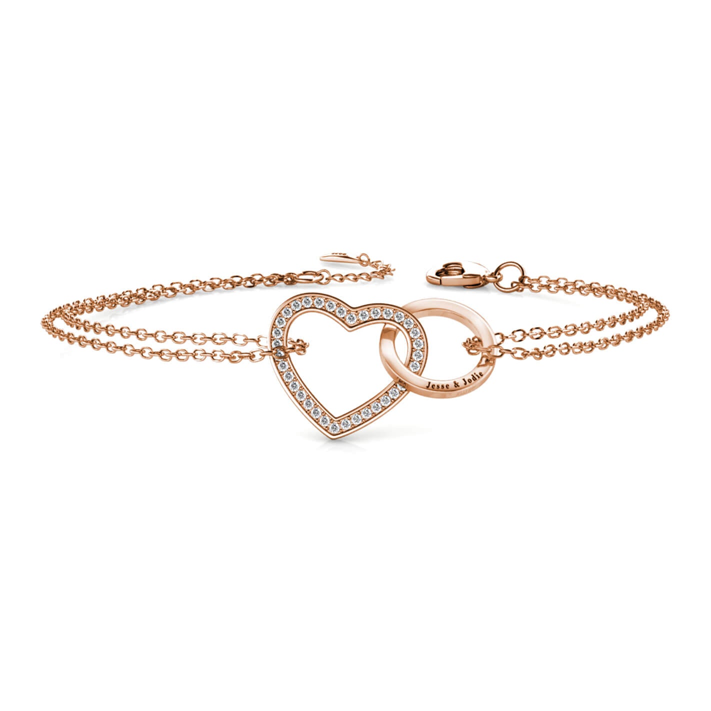 Personalised Engraved Interlocking Bracelet