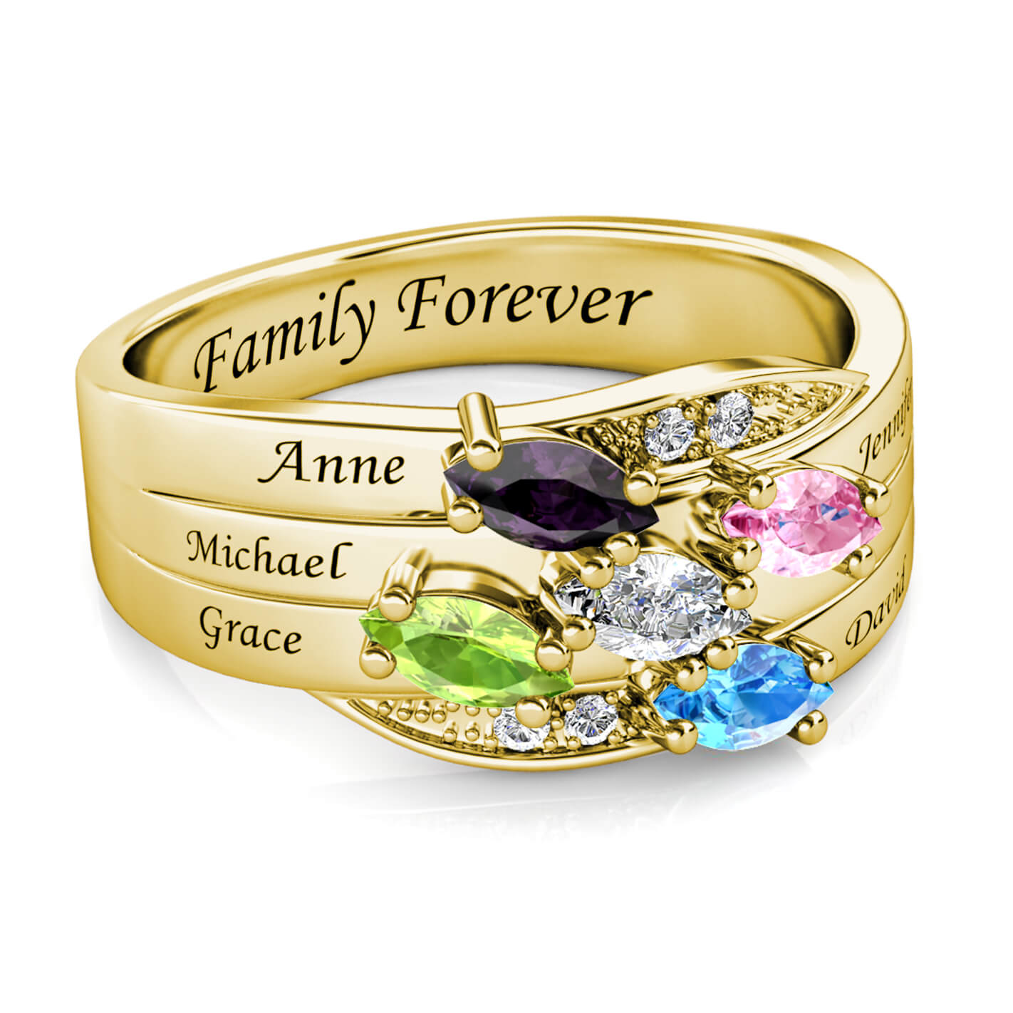 5 Birthstones Ring