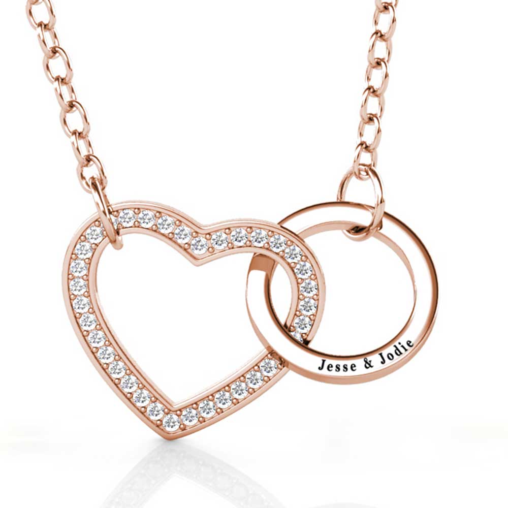 Personalised Engraved Interlocking Necklace