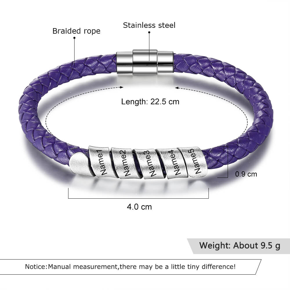 Engraved 5 Name Bracelet