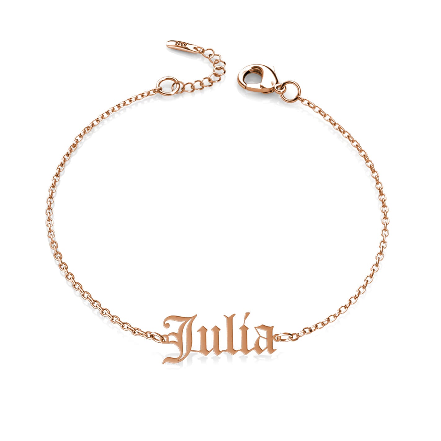 Personalised Old English Name Bracelet