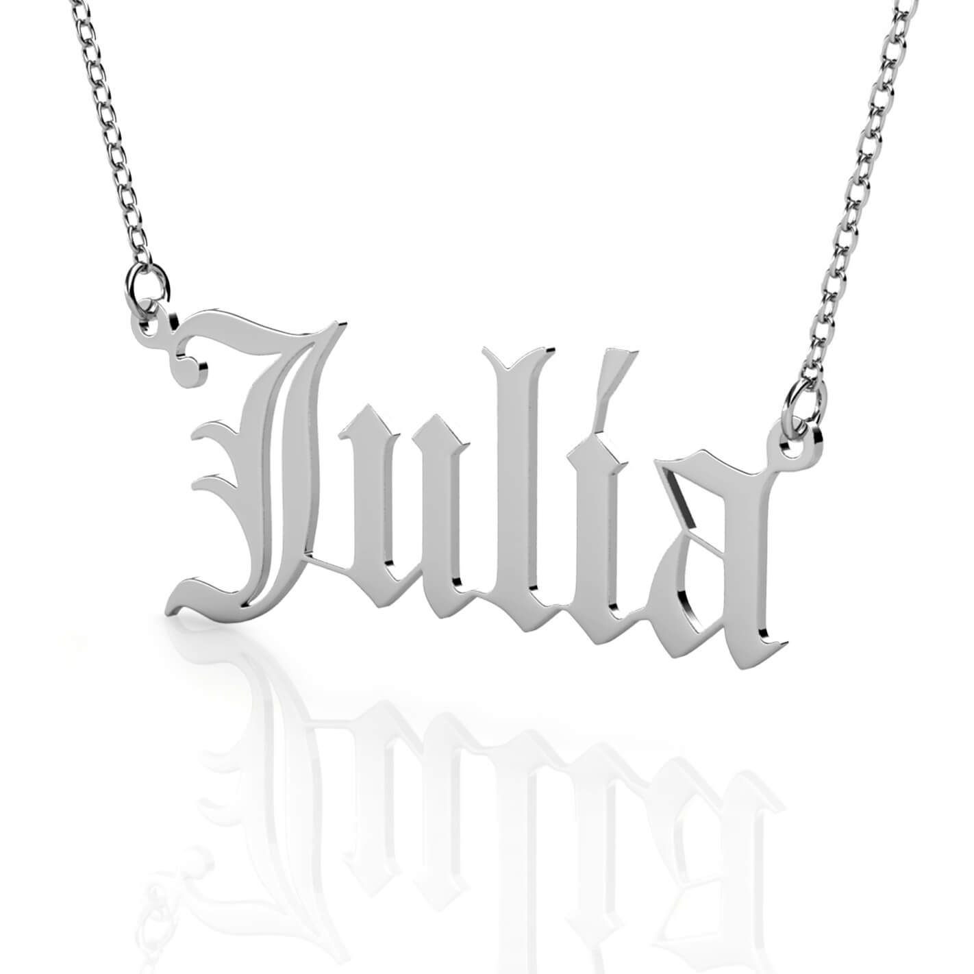 Personalised Old English Name Necklace