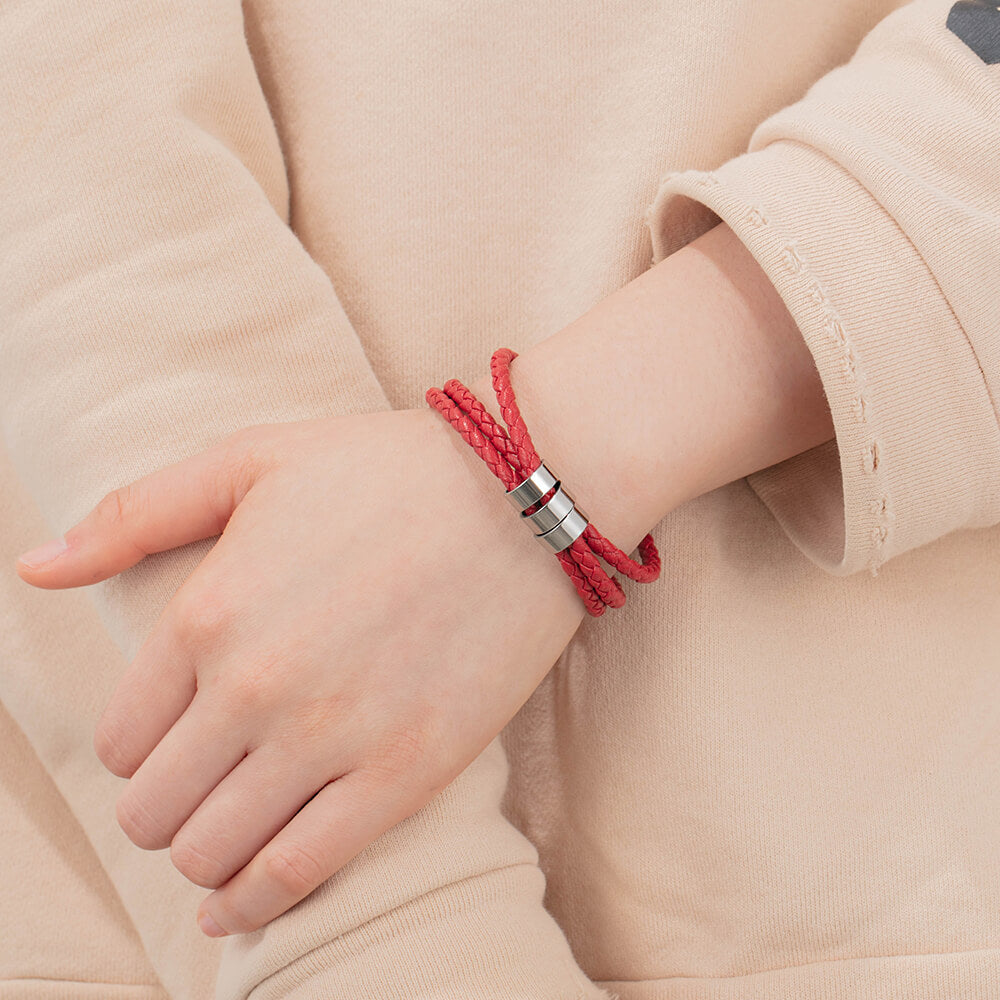 Engraved 3 Beads Bracelet