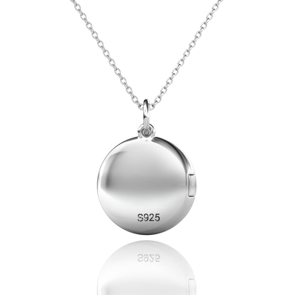 Round Photo Locket Necklace