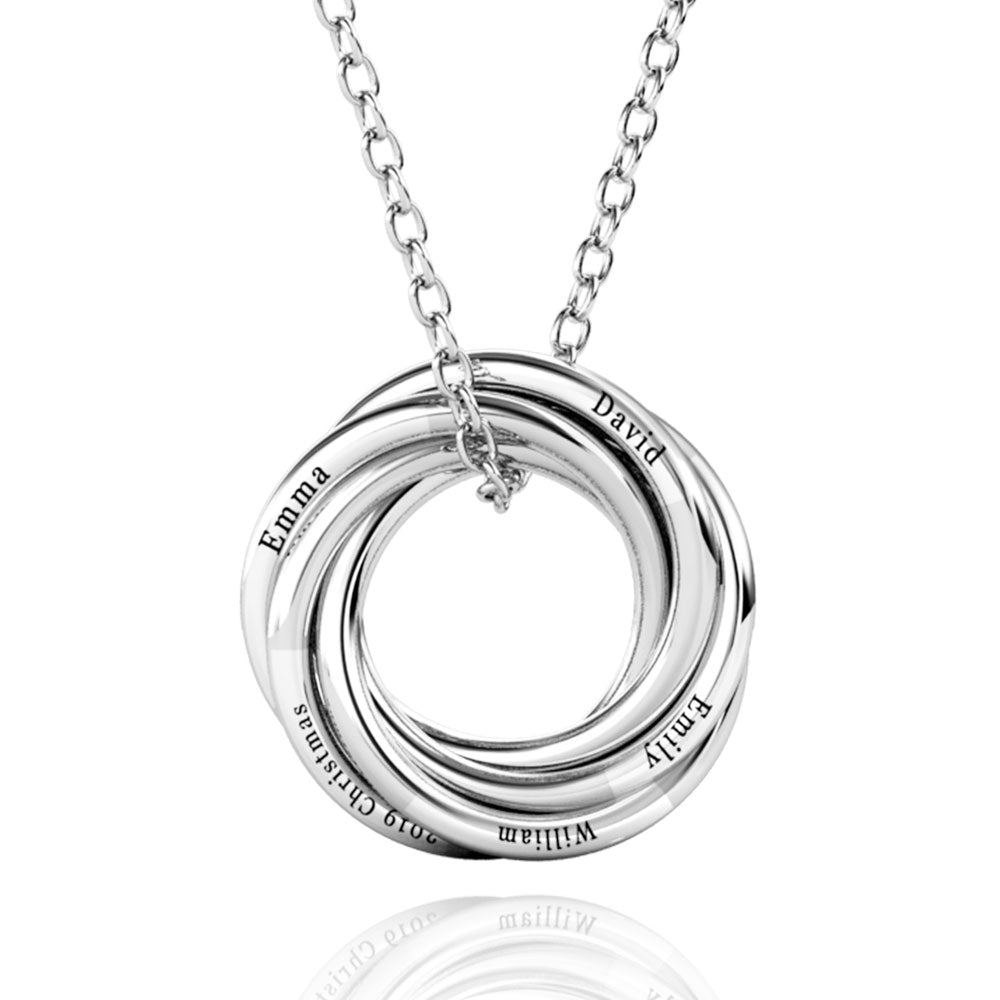 50th Birthday Hammered Ring Necklace - Loved By Venus