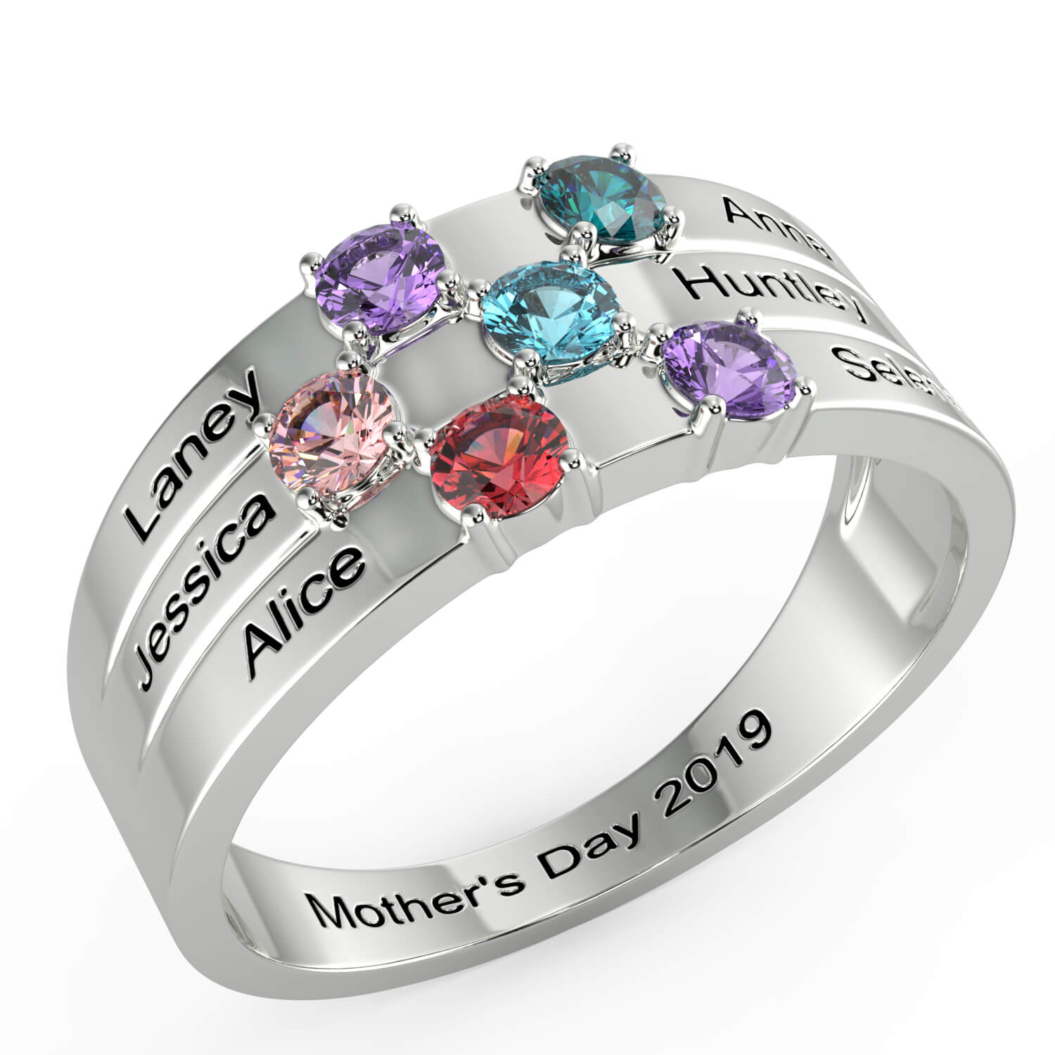 6 Birthstones Ring