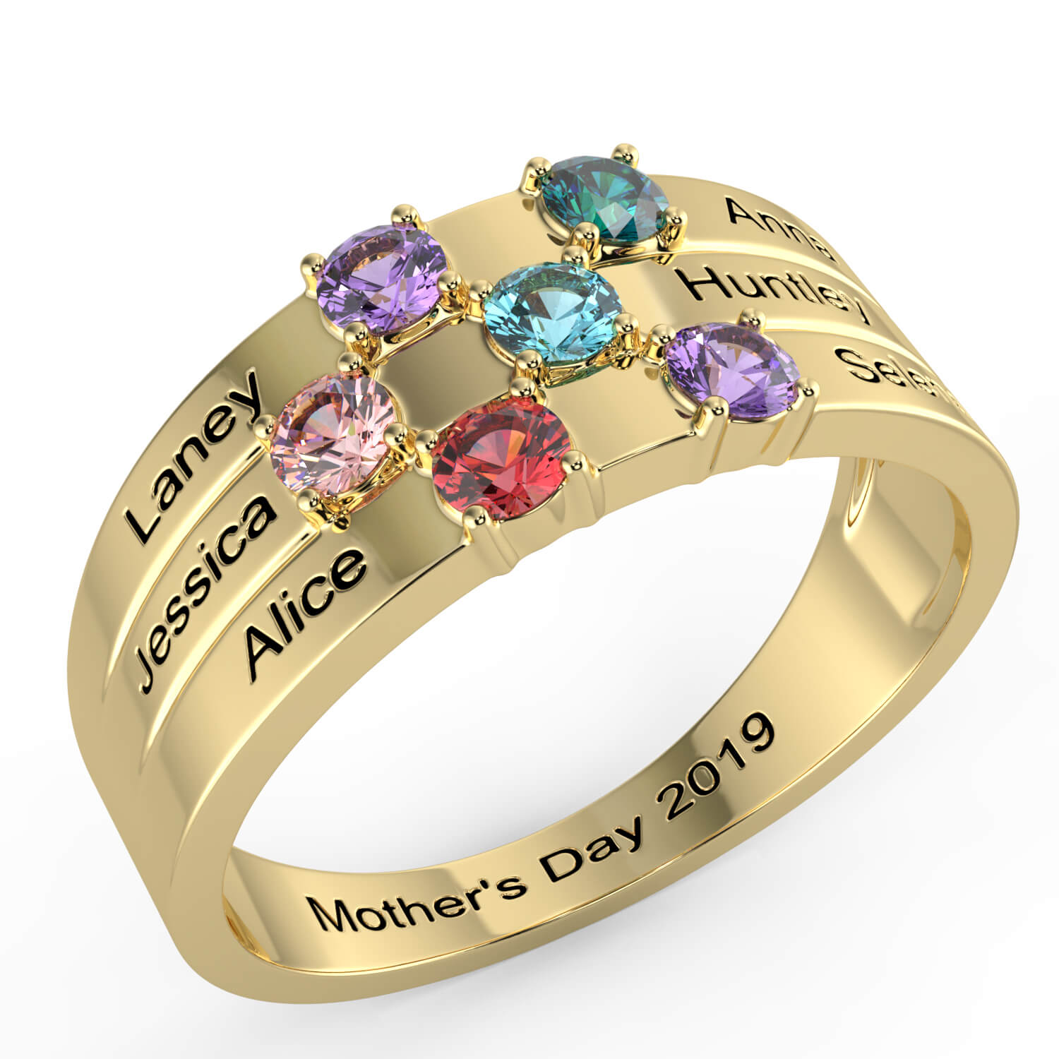 6 Birthstones Ring