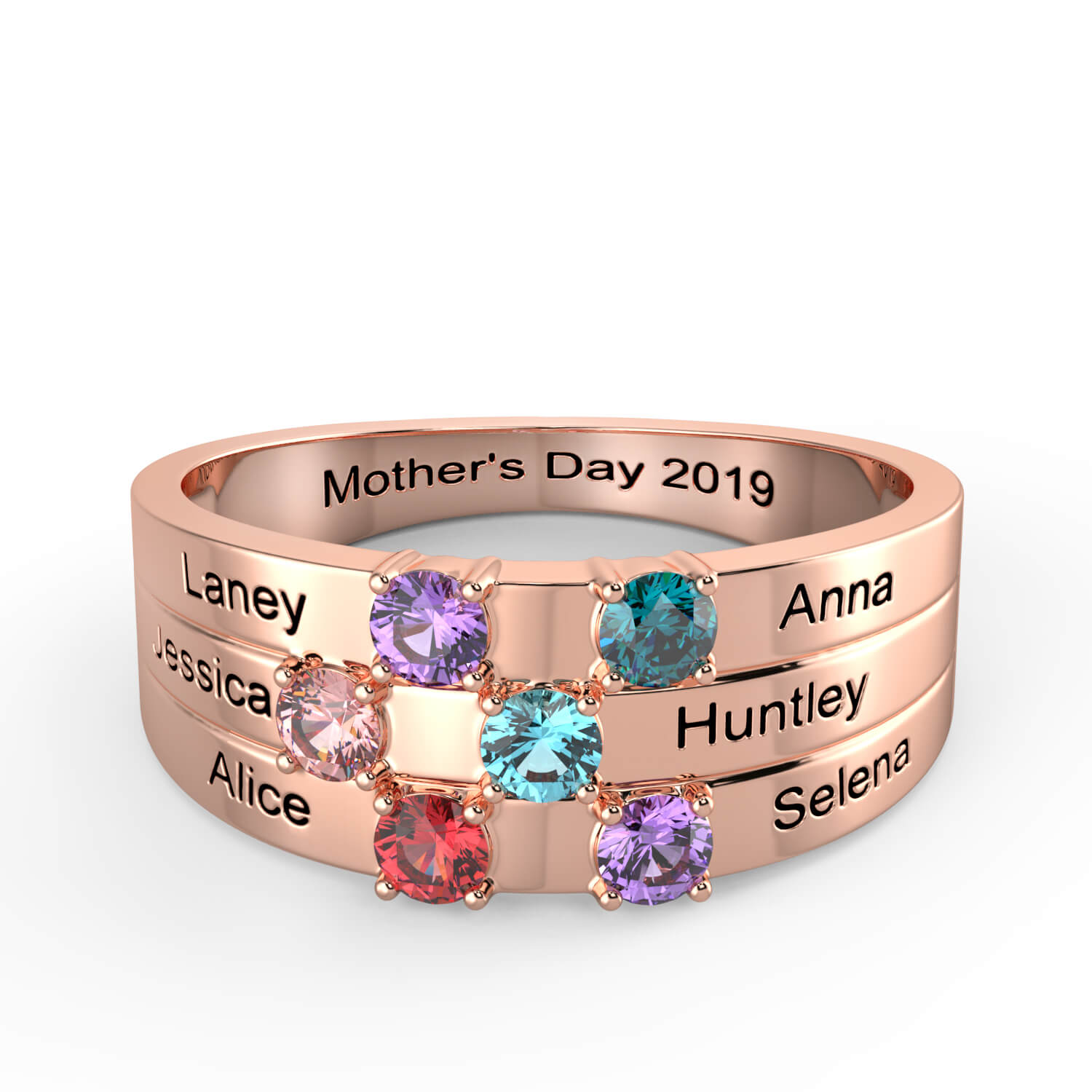 Amazon.com: YUYOO Mothers Ring with 1-8 Simulated Birthstones Personalized  Birthstone Rings for Women Mothers Day Ring Custom Mother Rings for Family  Grandmother Mother Day Gift for Her (1 stone): Clothing, Shoes &