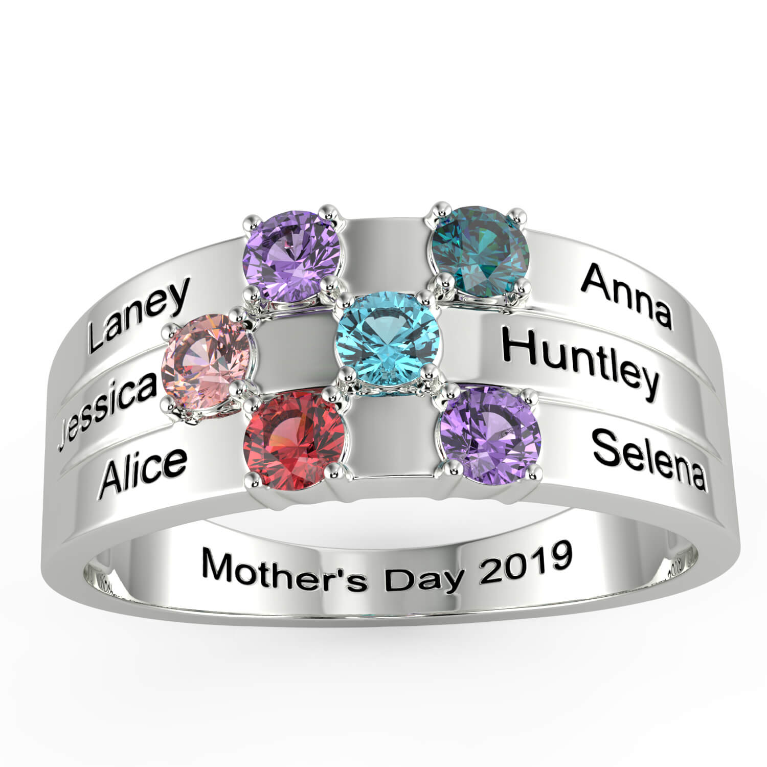 Lam Hub Fong Custom Mothers Ring for 4 Personalized Mother's India | Ubuy