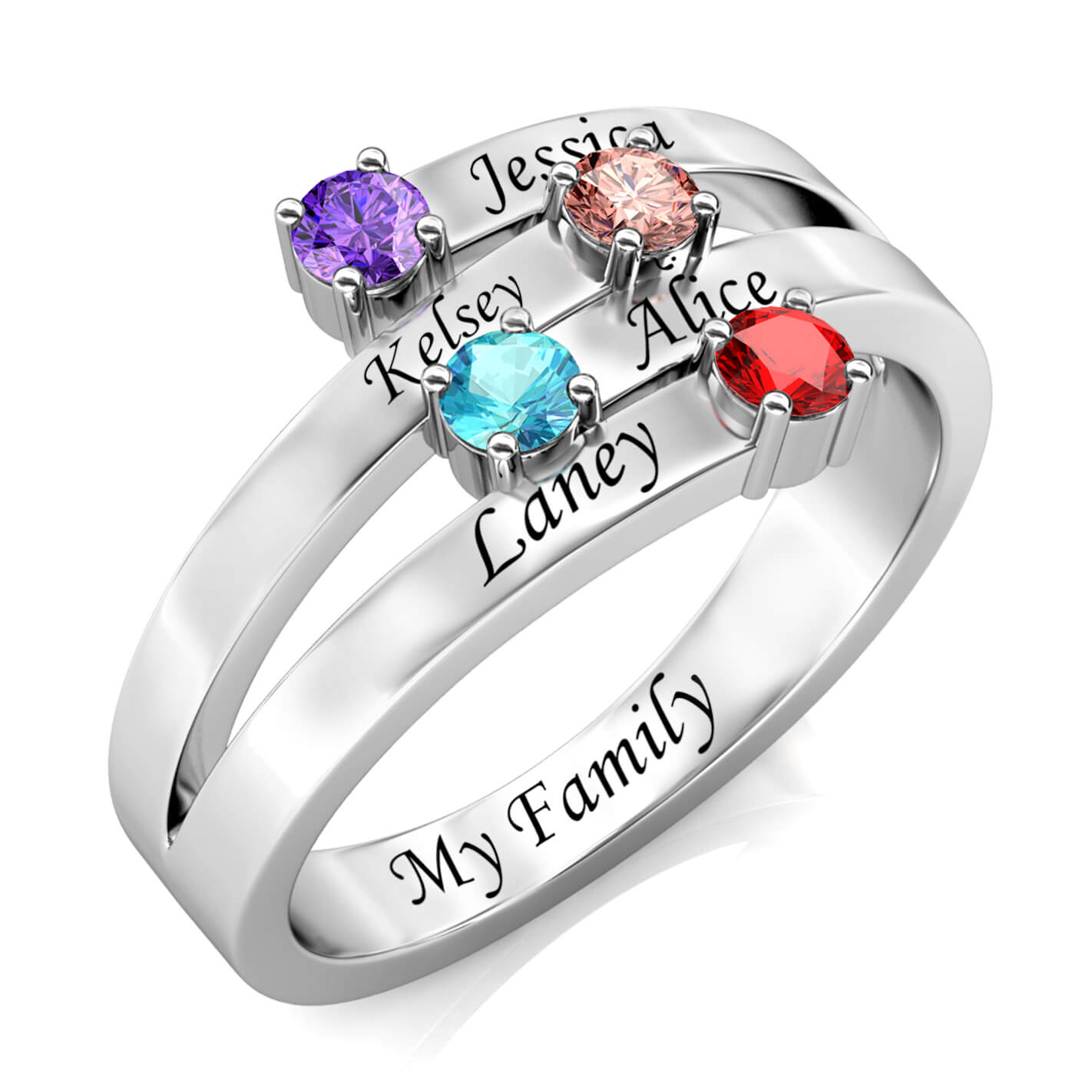 4 Birthstones Ring