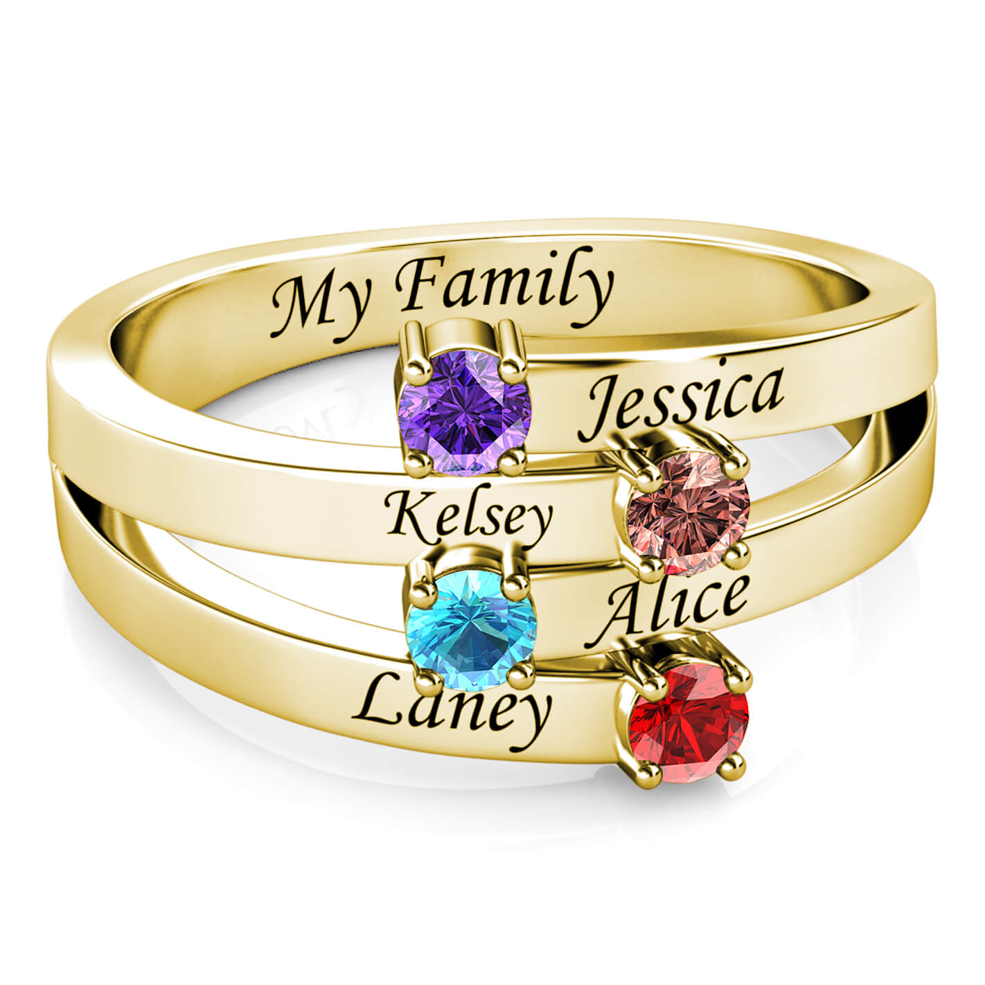 4 Birthstones Ring