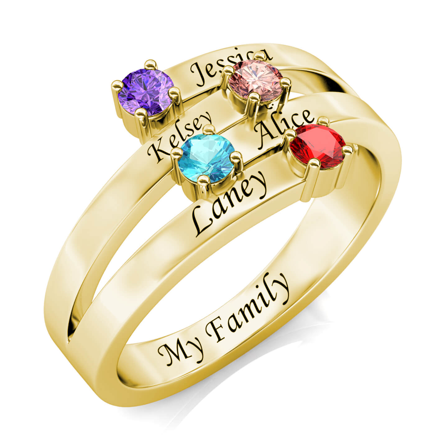 4 Birthstones Ring