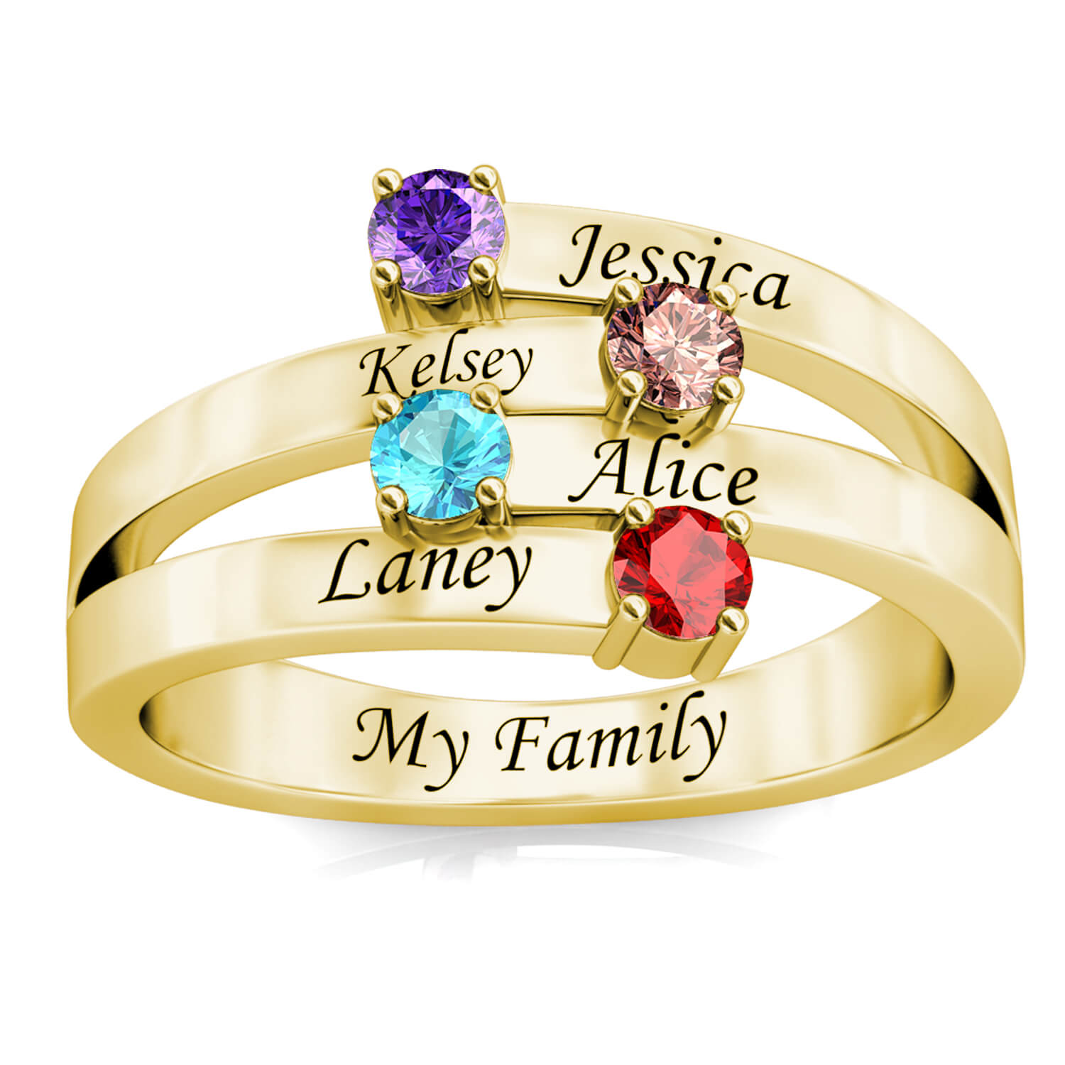 4 Birthstones Ring