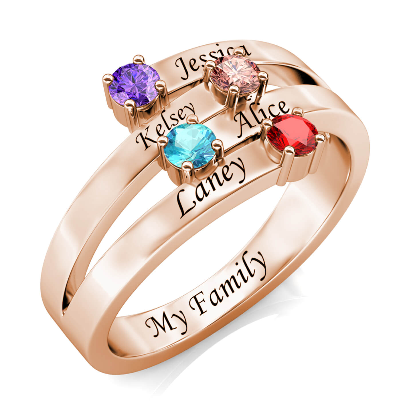 4 Birthstones Ring