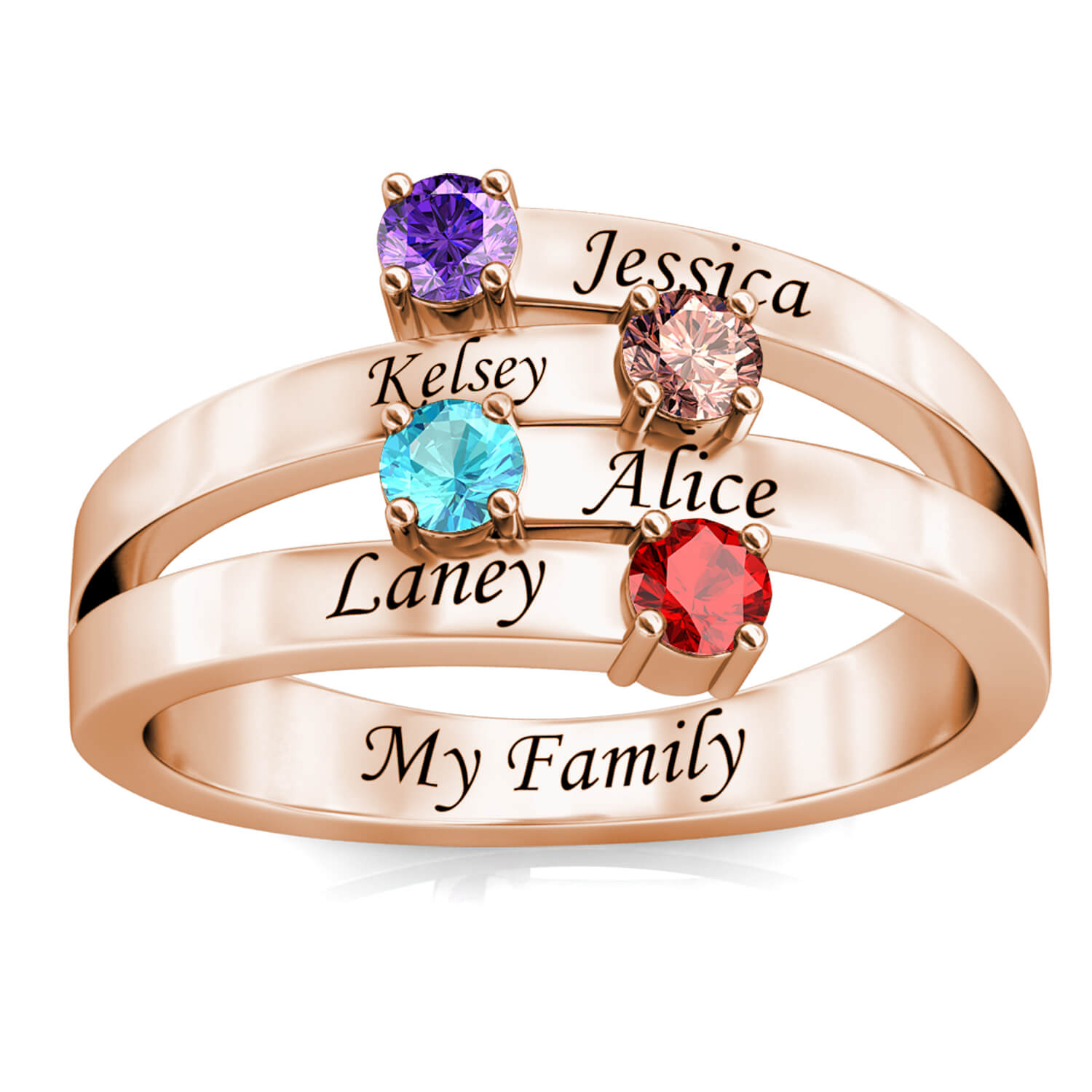 4 Birthstones Ring