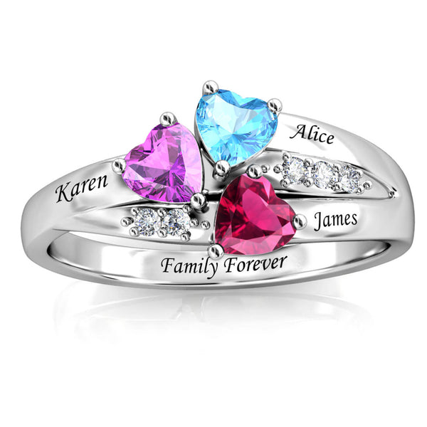 3 Birthstones Ring